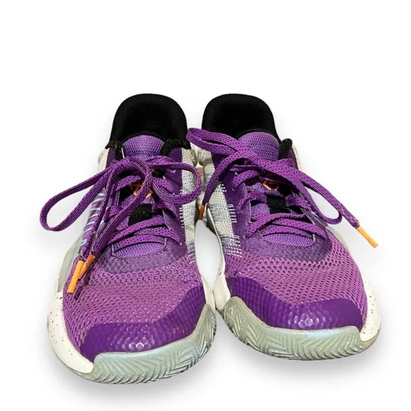 Adidas Youth D.O.N. Issue #1 Mailman Purple White Shoes EH2443 Size 2 1/2 Y (GS) - Picture 2 of 6